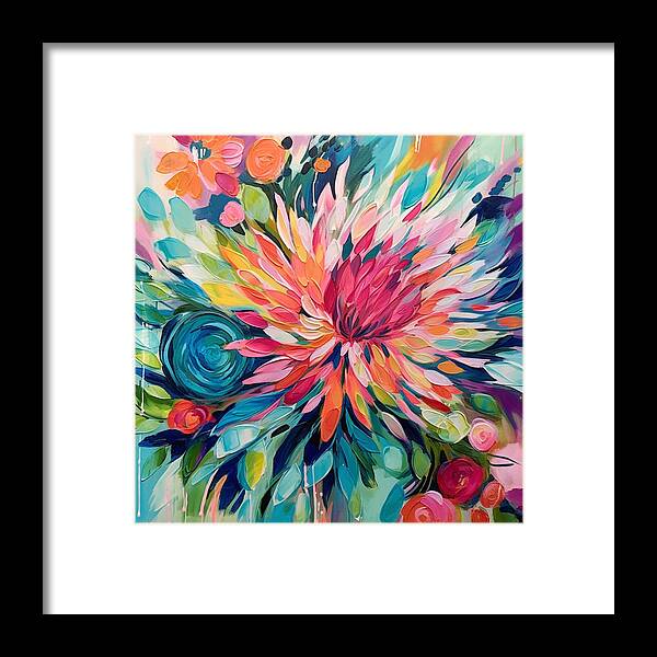 Radiant Floral Rhapsody - Framed Print