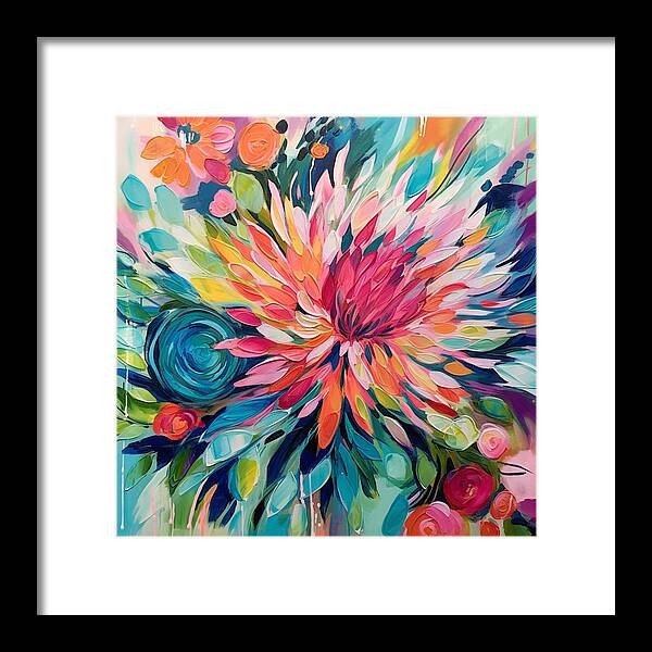 Radiant Floral Rhapsody - Framed Print