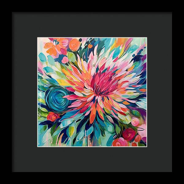 Radiant Floral Rhapsody - Framed Print