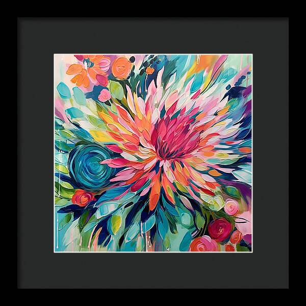 Radiant Floral Rhapsody - Framed Print