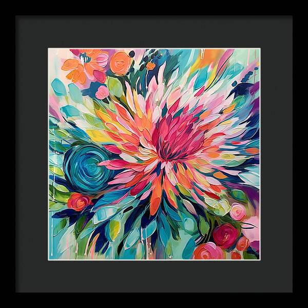 Radiant Floral Rhapsody - Framed Print