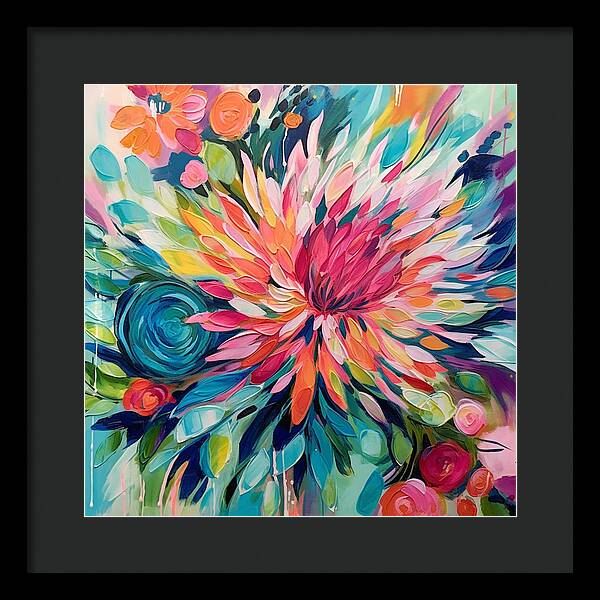 Radiant Floral Rhapsody - Framed Print