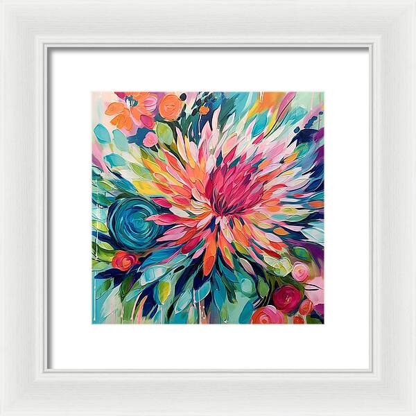 Radiant Floral Rhapsody - Framed Print