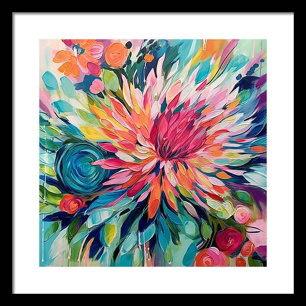 Radiant Floral Rhapsody - Framed Print