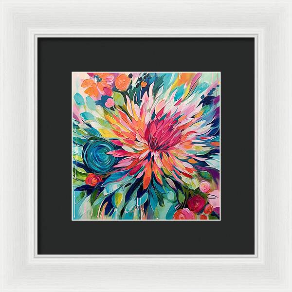 Radiant Floral Rhapsody - Framed Print