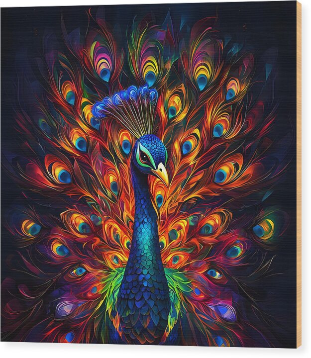 Radiant Plumage - Wood Print