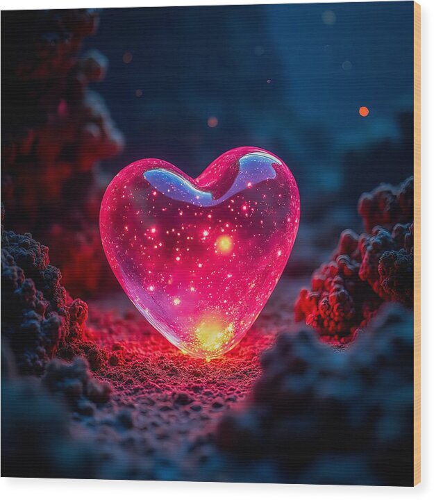 Radiant Pulse - Wood Print