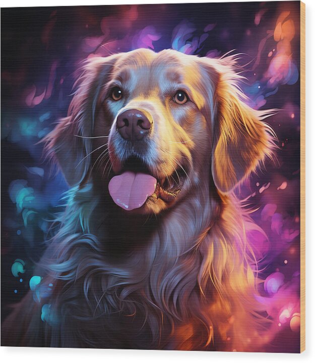 Radiant Retriever - Wood Print