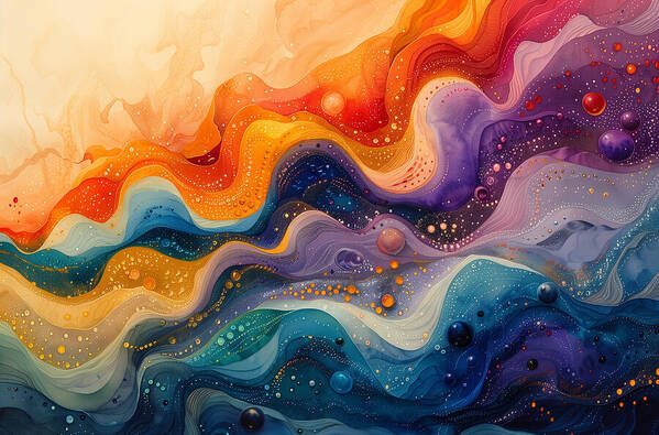 Radiant Ripples - Art Print