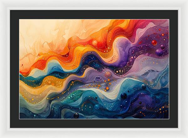 Radiant Ripples - Framed Print