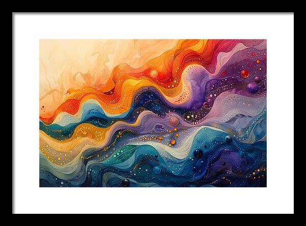 Radiant Ripples - Framed Print
