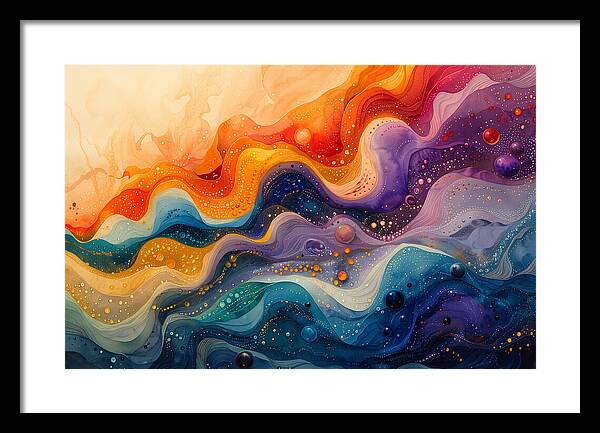 Radiant Ripples - Framed Print