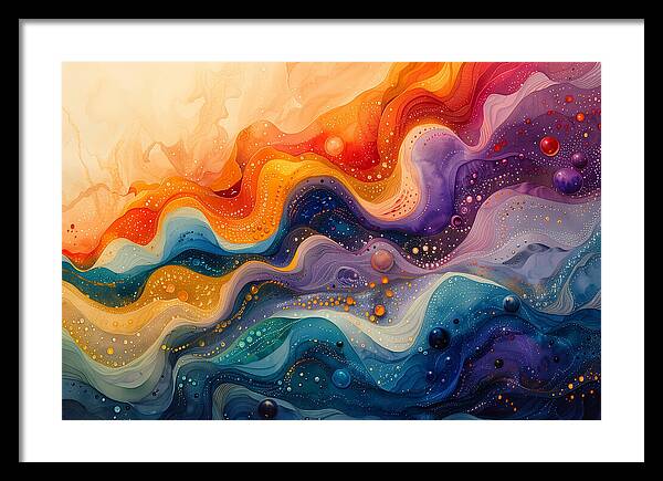 Radiant Ripples - Framed Print