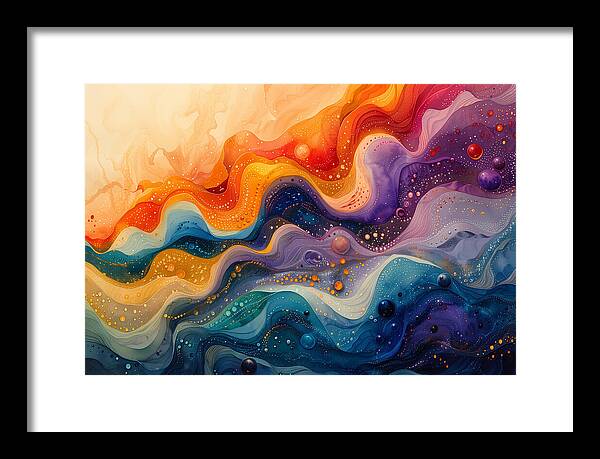 Radiant Ripples - Framed Print