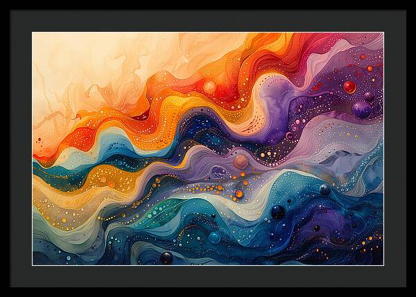Radiant Ripples - Framed Print