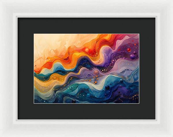 Radiant Ripples - Framed Print
