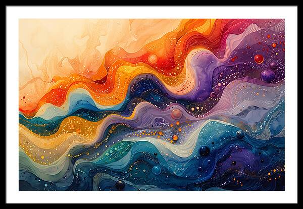 Radiant Ripples - Framed Print