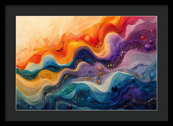 Radiant Ripples - Framed Print