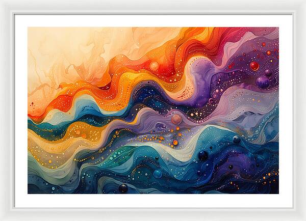 Radiant Ripples - Framed Print
