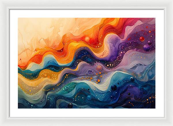 Radiant Ripples - Framed Print