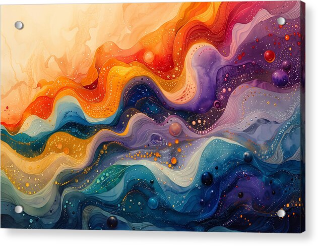 Radiant Ripples - Acrylic Print