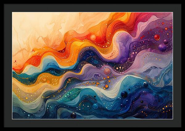 Radiant Ripples - Framed Print