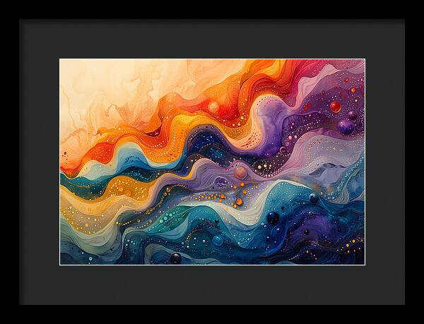 Radiant Ripples - Framed Print