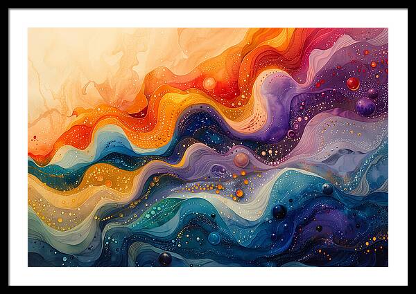 Radiant Ripples - Framed Print