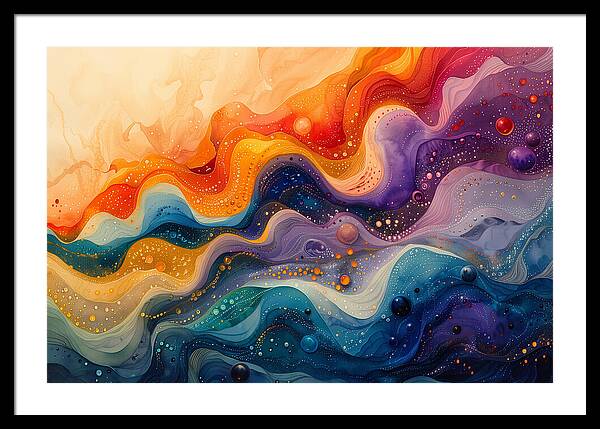 Radiant Ripples - Framed Print
