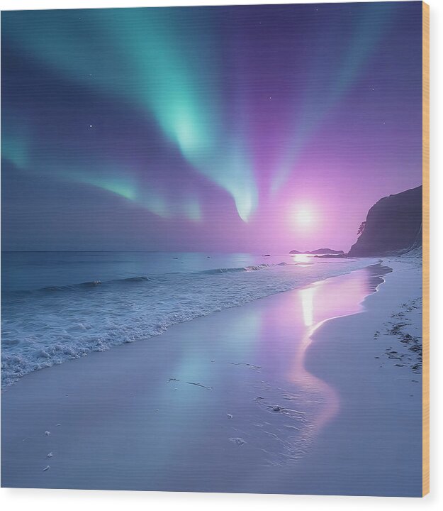 Radiant Shore - Wood Print