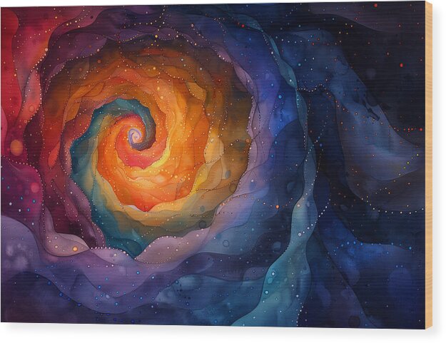 Rainbow Abyss - Wood Print