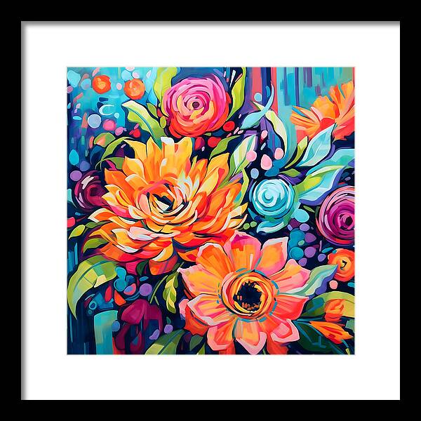 Rainbow Bouquet - Framed Print