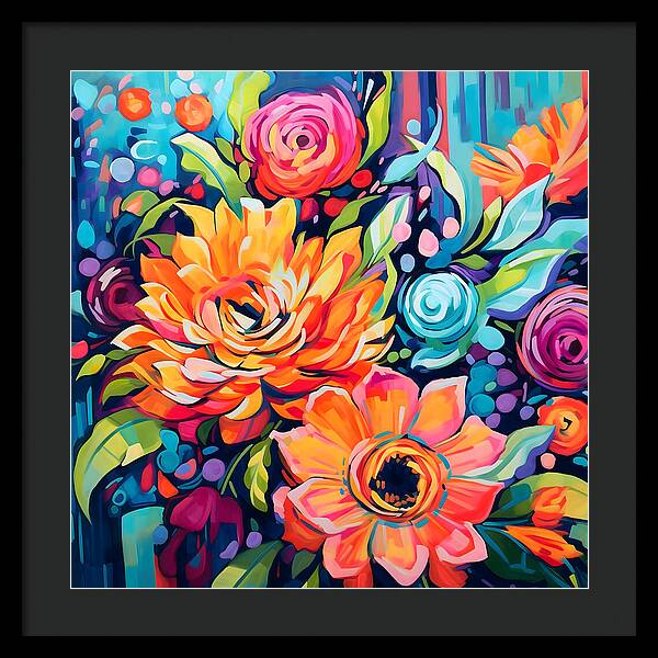 Rainbow Bouquet - Framed Print