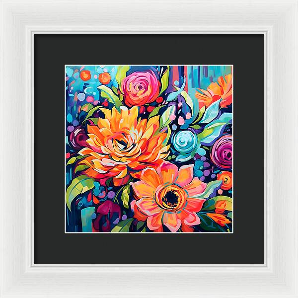 Rainbow Bouquet - Framed Print