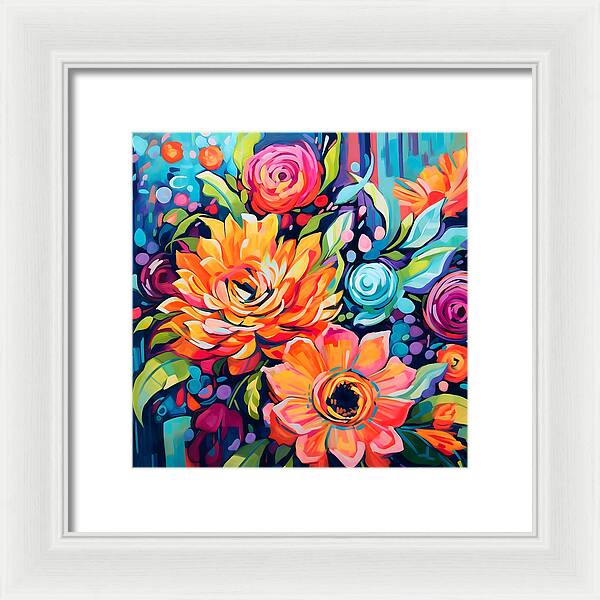 Rainbow Bouquet - Framed Print