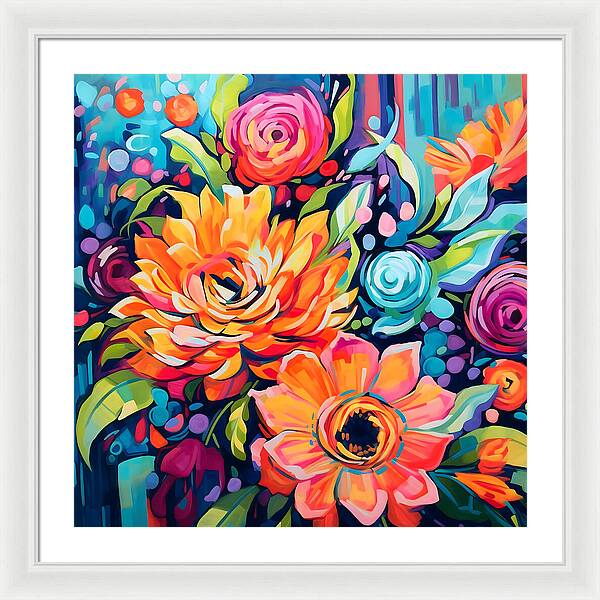 Rainbow Bouquet - Framed Print