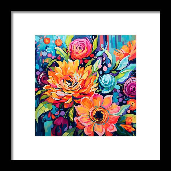Rainbow Bouquet - Framed Print