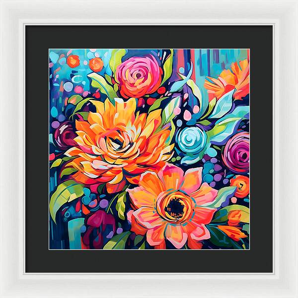 Rainbow Bouquet - Framed Print