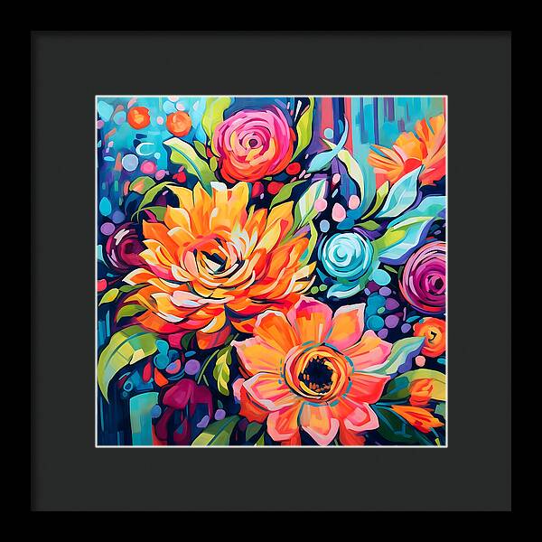 Rainbow Bouquet - Framed Print