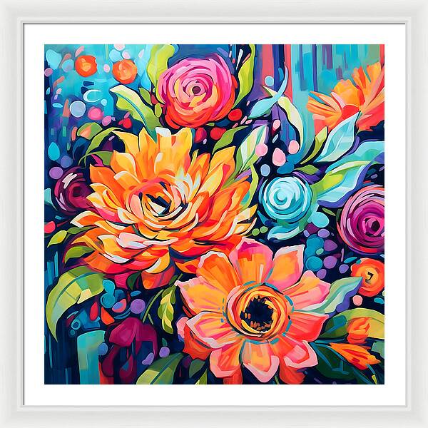 Rainbow Bouquet - Framed Print
