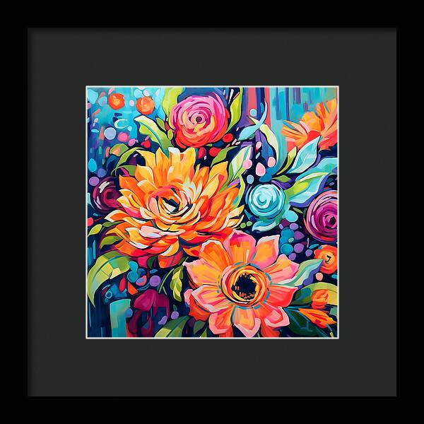 Rainbow Bouquet - Framed Print