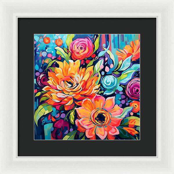 Rainbow Bouquet - Framed Print
