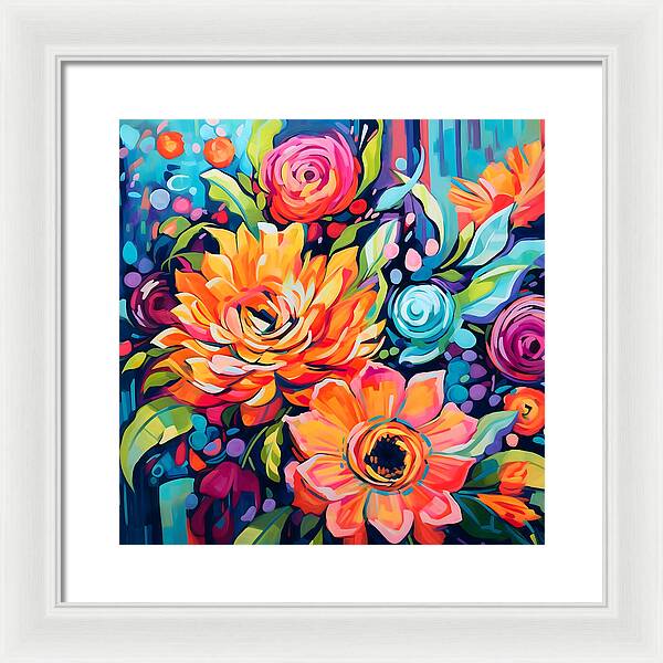 Rainbow Bouquet - Framed Print
