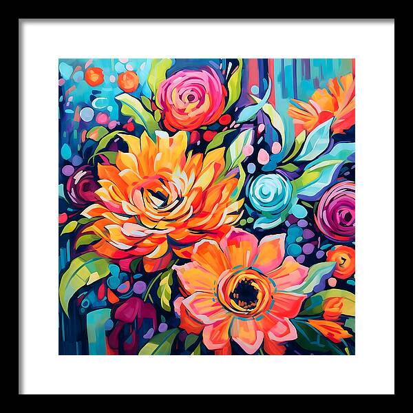Rainbow Bouquet - Framed Print