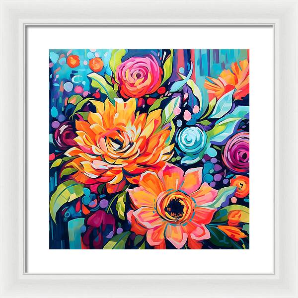 Rainbow Bouquet - Framed Print