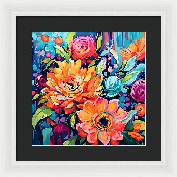 Rainbow Bouquet - Framed Print