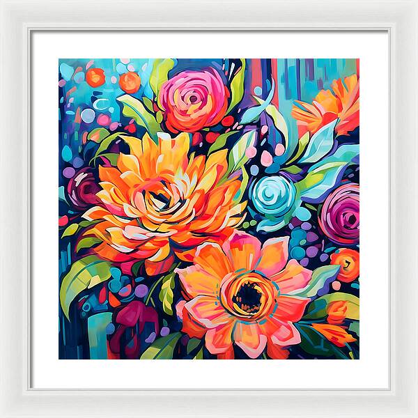 Rainbow Bouquet - Framed Print