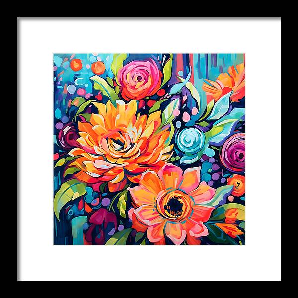 Rainbow Bouquet - Framed Print