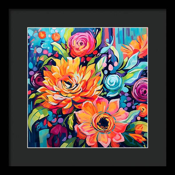 Rainbow Bouquet - Framed Print