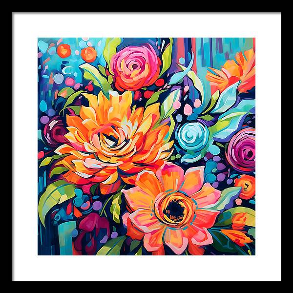 Rainbow Bouquet - Framed Print